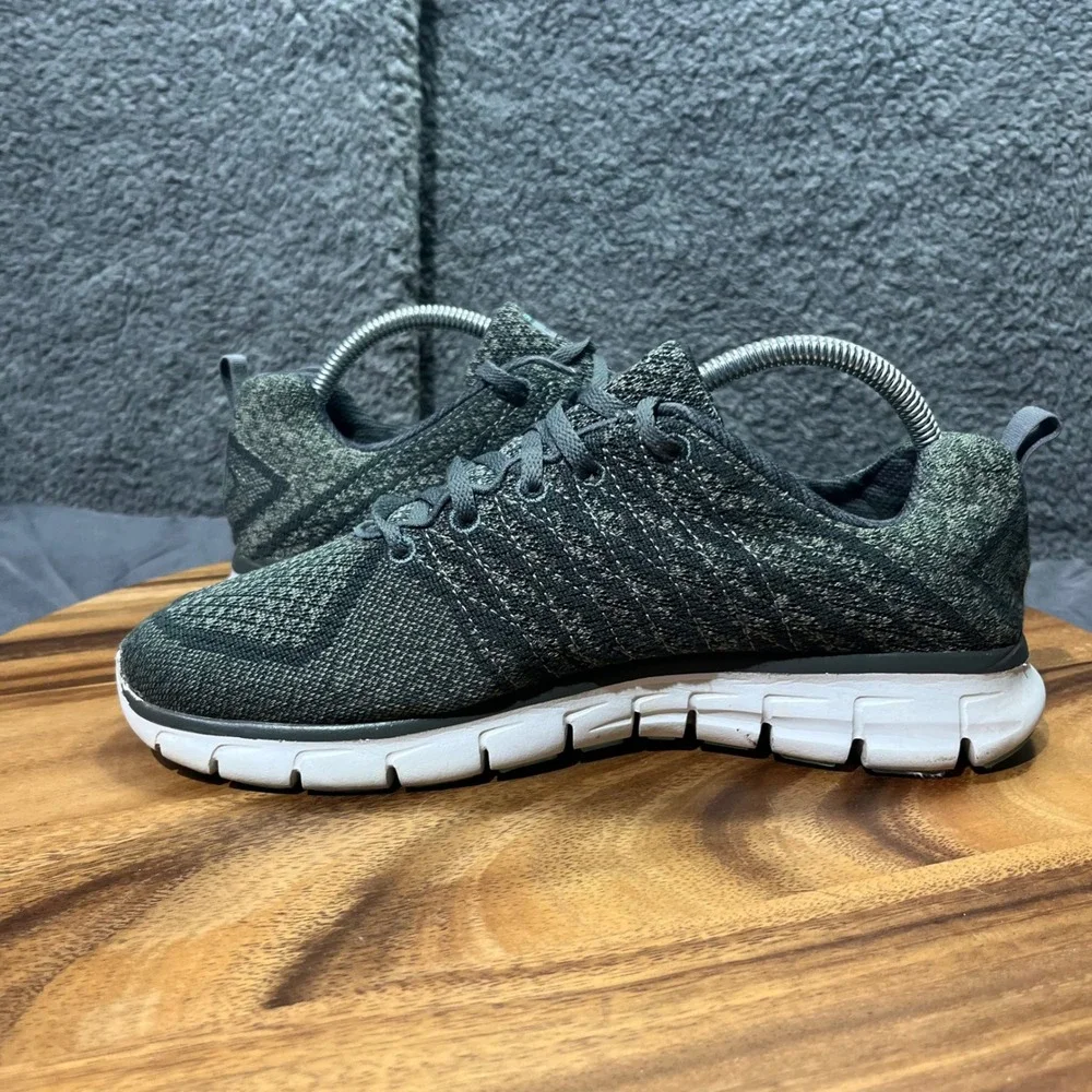 Skechers Dual Lite Women's Gray Knit‎ Athletic Lace Up Shoes Sneakers Size 10